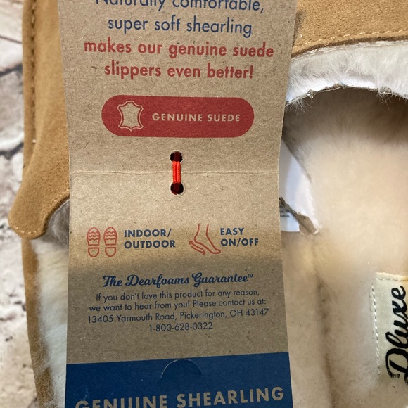 NWT Dluxe by Dearfoama men’s genuine shearling warm & comfy slippers shoes 11 - Picture 9 of 11